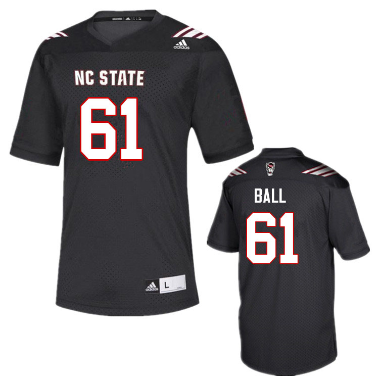 Men #61 Corey Ball NC State Wolfpack College Football Jerseys Sale-Black
